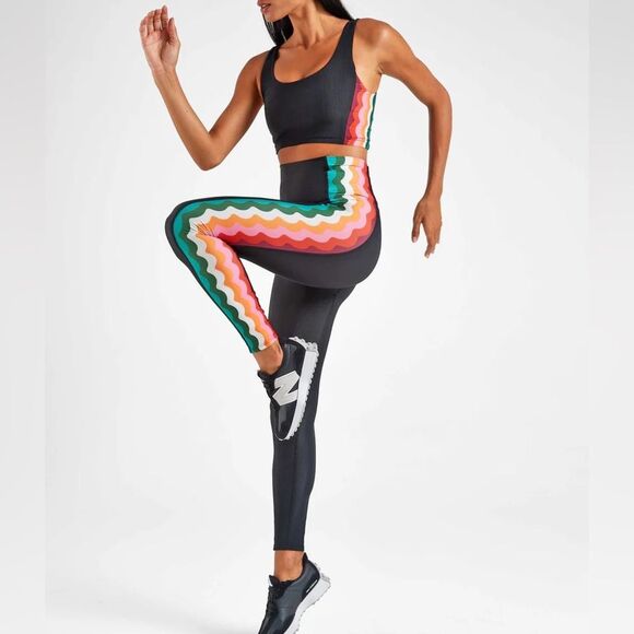 2 PC SET: Beach Riot Tessa Top & Megan Leggings In Tropical Wave - Small/Medium - Picture 1 of 11